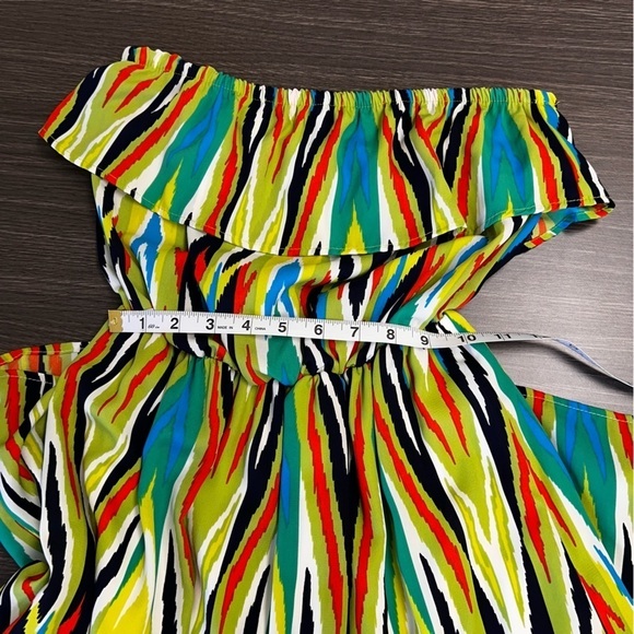 NEWBURY KUSTOM Vibrant Color Halter Maxi Dress. Elastic waist. - Picture 8 of 8